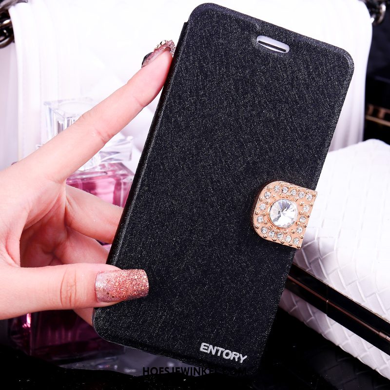 Samsung Galaxy S6 Hoesje Folio Mobiele Telefoon Strass, Samsung Galaxy S6 Hoesje Met Strass Goud