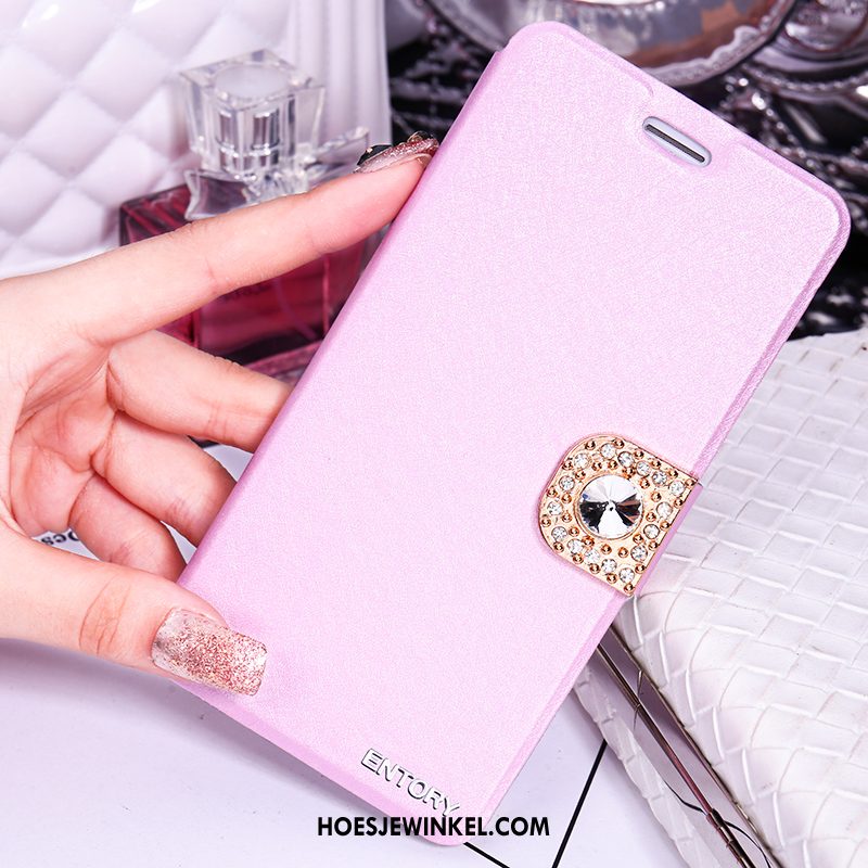 Samsung Galaxy S6 Hoesje Folio Mobiele Telefoon Strass, Samsung Galaxy S6 Hoesje Met Strass Goud