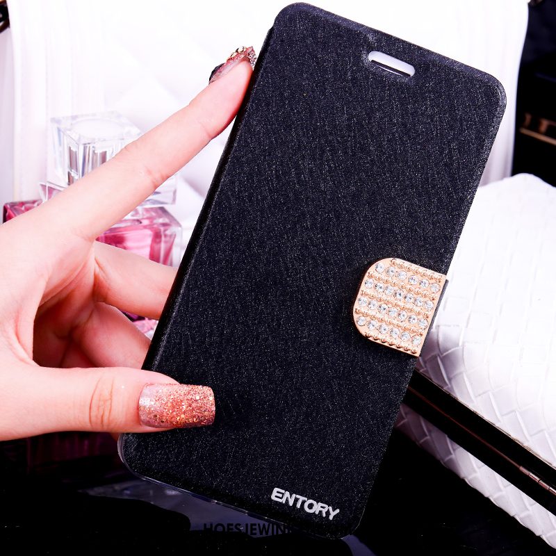 Samsung Galaxy S6 Hoesje Folio Mobiele Telefoon Strass, Samsung Galaxy S6 Hoesje Met Strass Goud