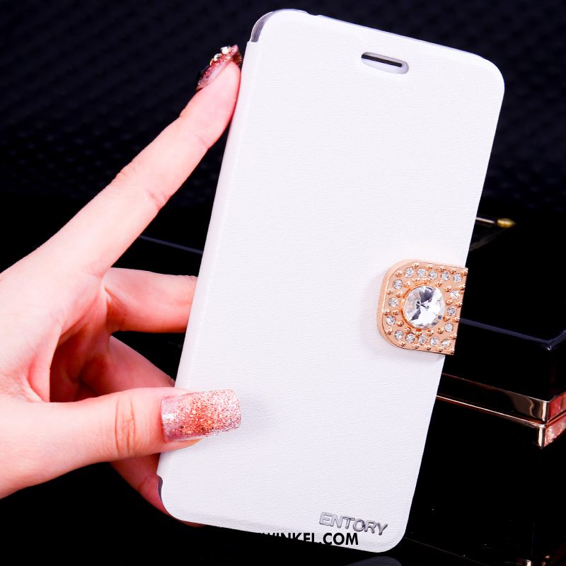 Samsung Galaxy S6 Hoesje Folio Mobiele Telefoon Strass, Samsung Galaxy S6 Hoesje Met Strass Goud