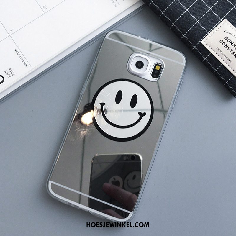 Samsung Galaxy S6 Hoesje Hoes Mobiele Telefoon Siliconen, Samsung Galaxy S6 Hoesje Spiegel Smiley