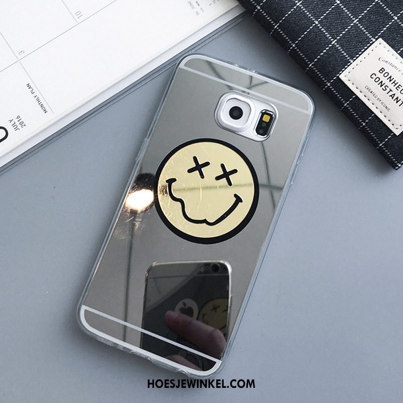 Samsung Galaxy S6 Hoesje Hoes Mobiele Telefoon Siliconen, Samsung Galaxy S6 Hoesje Spiegel Smiley