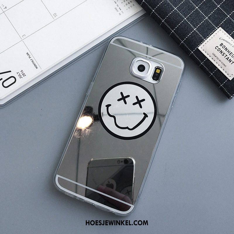 Samsung Galaxy S6 Hoesje Hoes Mobiele Telefoon Siliconen, Samsung Galaxy S6 Hoesje Spiegel Smiley