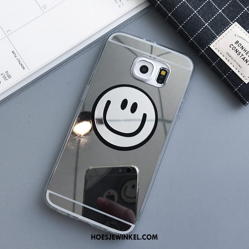 Samsung Galaxy S6 Hoesje Hoes Mobiele Telefoon Siliconen, Samsung Galaxy S6 Hoesje Spiegel Smiley