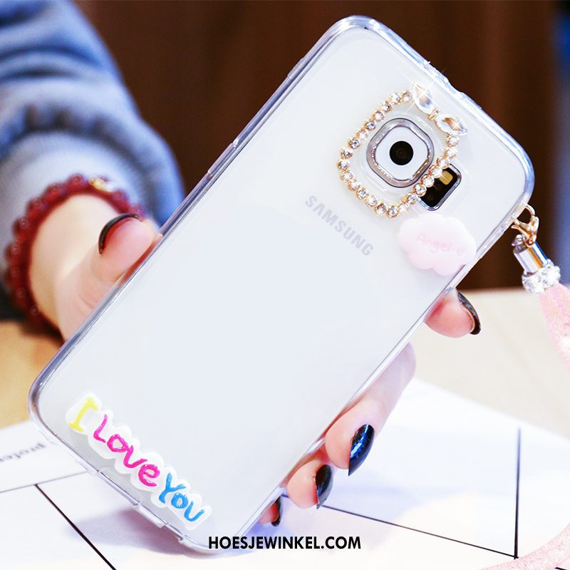 Samsung Galaxy S6 Hoesje Mobiele Telefoon Anti-fall Hanger, Samsung Galaxy S6 Hoesje Ster Roze