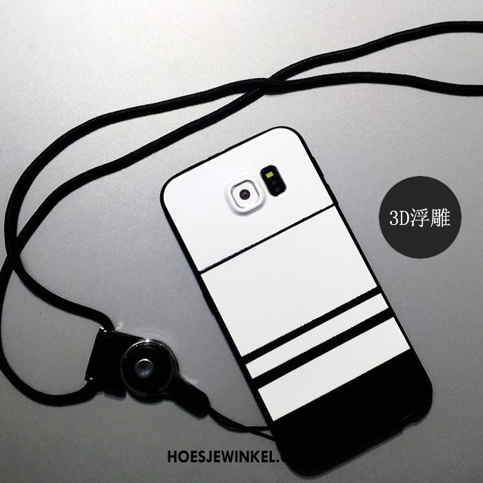 Samsung Galaxy S6 Hoesje Mobiele Telefoon Bescherming Hanger, Samsung Galaxy S6 Hoesje Spotprent Wit