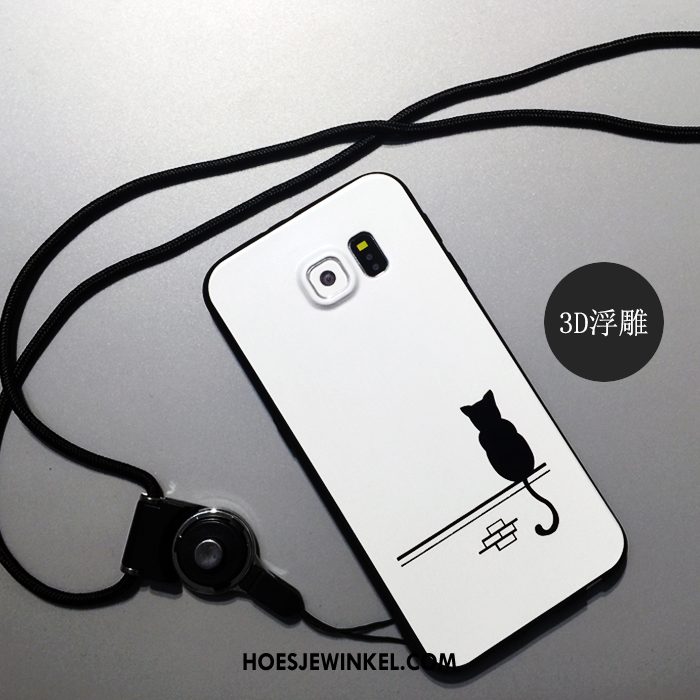 Samsung Galaxy S6 Hoesje Mobiele Telefoon Bescherming Hanger, Samsung Galaxy S6 Hoesje Spotprent Wit