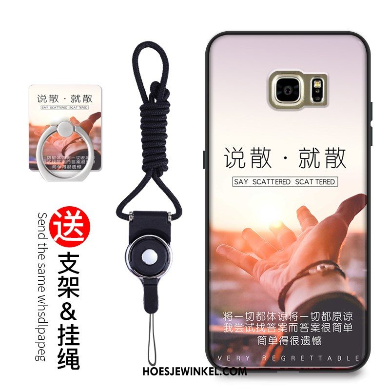 Samsung Galaxy S6 Hoesje Mobiele Telefoon Wit Scheppend, Samsung Galaxy S6 Hoesje Ster Spotprent