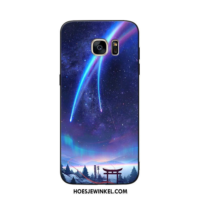 Samsung Galaxy S6 Hoesje Mobiele Telefoon Zwart All Inclusive, Samsung Galaxy S6 Hoesje Purper Zacht