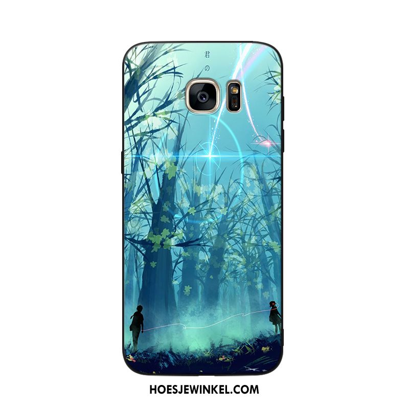 Samsung Galaxy S6 Hoesje Mobiele Telefoon Zwart All Inclusive, Samsung Galaxy S6 Hoesje Purper Zacht