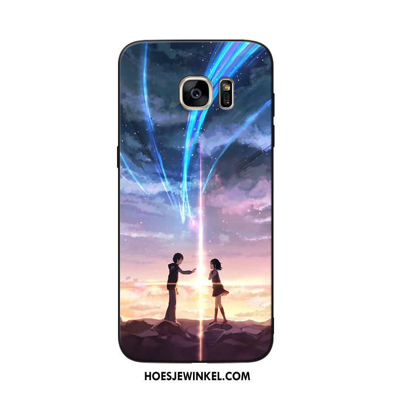 Samsung Galaxy S6 Hoesje Mobiele Telefoon Zwart All Inclusive, Samsung Galaxy S6 Hoesje Purper Zacht