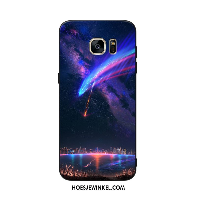 Samsung Galaxy S6 Hoesje Mobiele Telefoon Zwart All Inclusive, Samsung Galaxy S6 Hoesje Purper Zacht