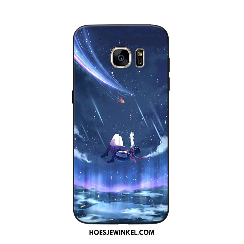 Samsung Galaxy S6 Hoesje Mobiele Telefoon Zwart All Inclusive, Samsung Galaxy S6 Hoesje Purper Zacht