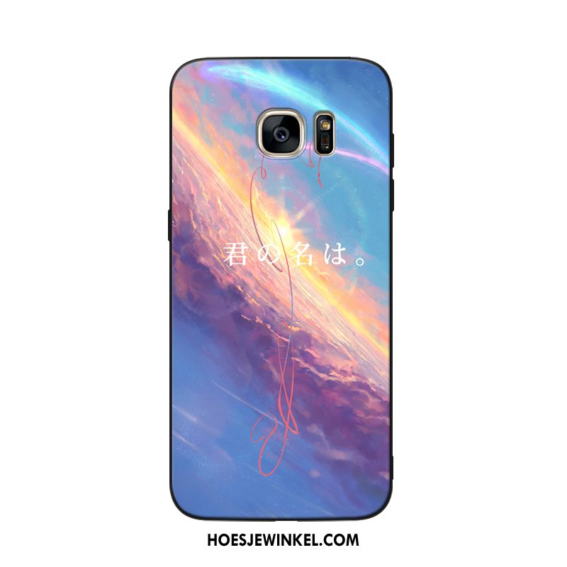 Samsung Galaxy S6 Hoesje Mobiele Telefoon Zwart All Inclusive, Samsung Galaxy S6 Hoesje Purper Zacht