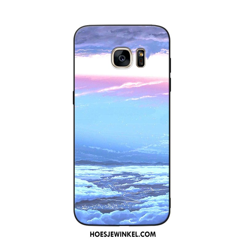 Samsung Galaxy S6 Hoesje Mobiele Telefoon Zwart All Inclusive, Samsung Galaxy S6 Hoesje Purper Zacht