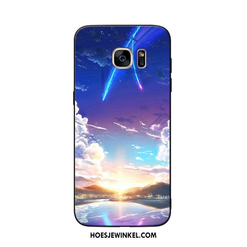 Samsung Galaxy S6 Hoesje Mobiele Telefoon Zwart All Inclusive, Samsung Galaxy S6 Hoesje Purper Zacht