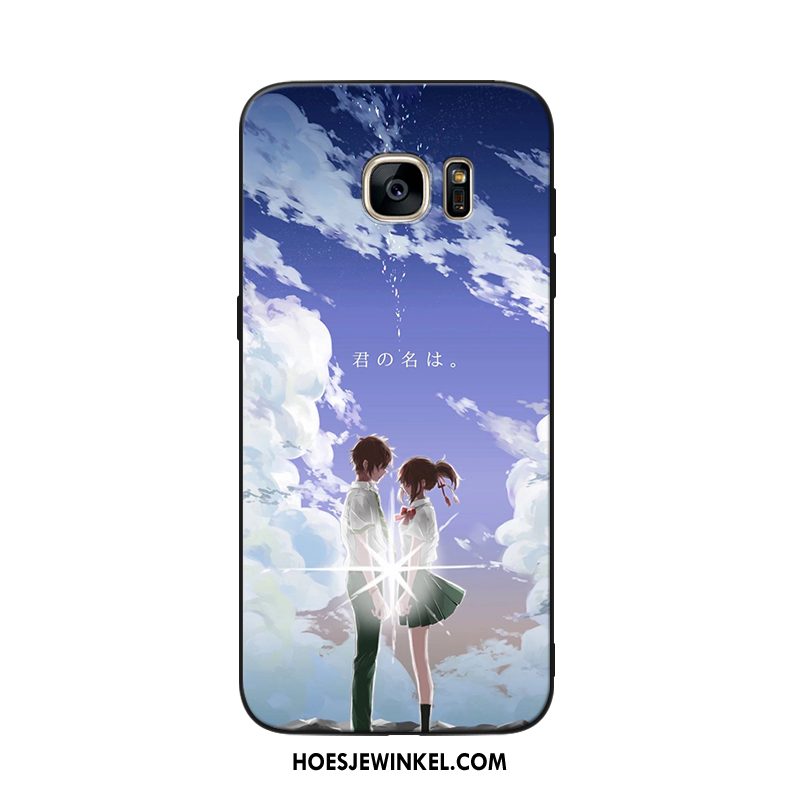 Samsung Galaxy S6 Hoesje Mobiele Telefoon Zwart All Inclusive, Samsung Galaxy S6 Hoesje Purper Zacht