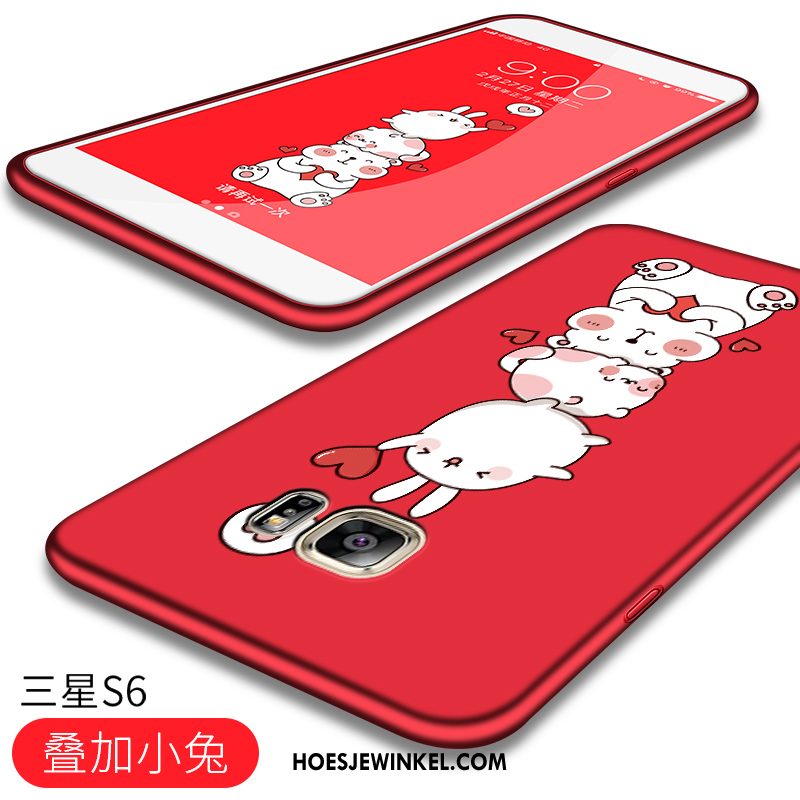 Samsung Galaxy S6 Hoesje Scheppend Mooie Ster, Samsung Galaxy S6 Hoesje All Inclusive Rood