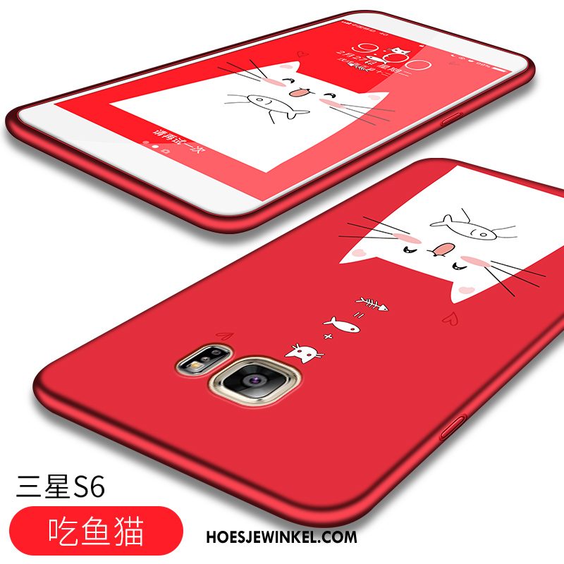 Samsung Galaxy S6 Hoesje Scheppend Mooie Ster, Samsung Galaxy S6 Hoesje All Inclusive Rood