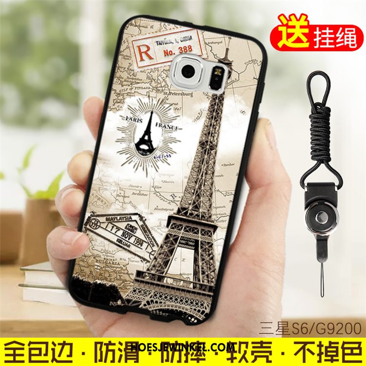 Samsung Galaxy S6 Hoesje Siliconen Blauw Mobiele Telefoon, Samsung Galaxy S6 Hoesje Ster Anti-fall