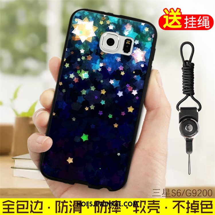 Samsung Galaxy S6 Hoesje Siliconen Blauw Mobiele Telefoon, Samsung Galaxy S6 Hoesje Ster Anti-fall