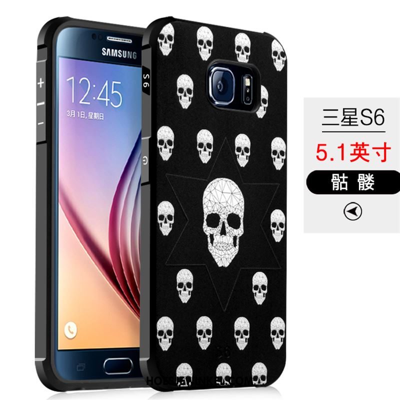 Samsung Galaxy S6 Hoesje Siliconen Zwart Anti-fall, Samsung Galaxy S6 Hoesje Trend Zacht