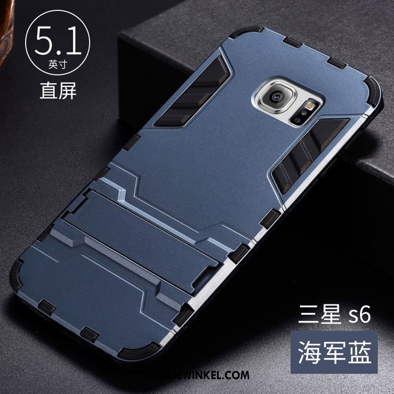 Samsung Galaxy S6 Hoesje Ster Anti-fall Bescherming, Samsung Galaxy S6 Hoesje Trend Blauw