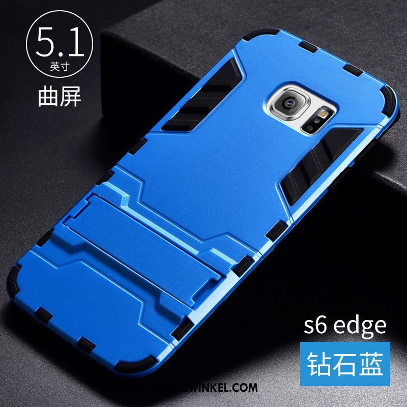 Samsung Galaxy S6 Hoesje Ster Anti-fall Bescherming, Samsung Galaxy S6 Hoesje Trend Blauw