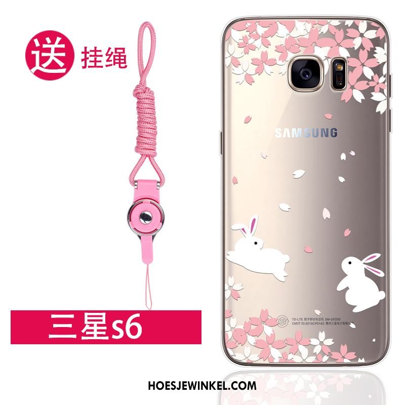 Samsung Galaxy S6 Hoesje Wit Ring Ster, Samsung Galaxy S6 Hoesje Bescherming Mobiele Telefoon