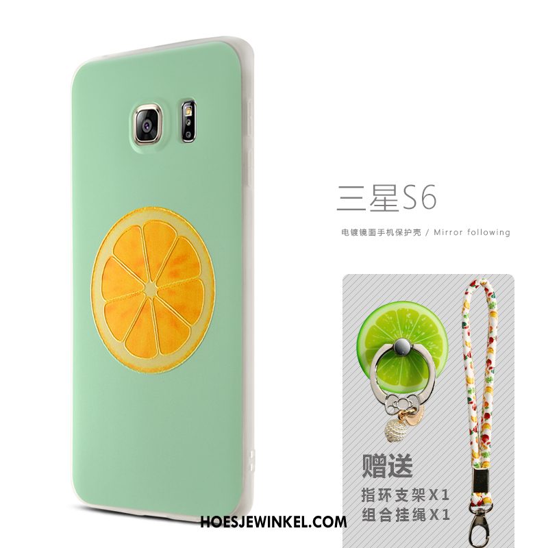 Samsung Galaxy S6 Hoesje Zacht Groen Bescherming, Samsung Galaxy S6 Hoesje Trend Hoes