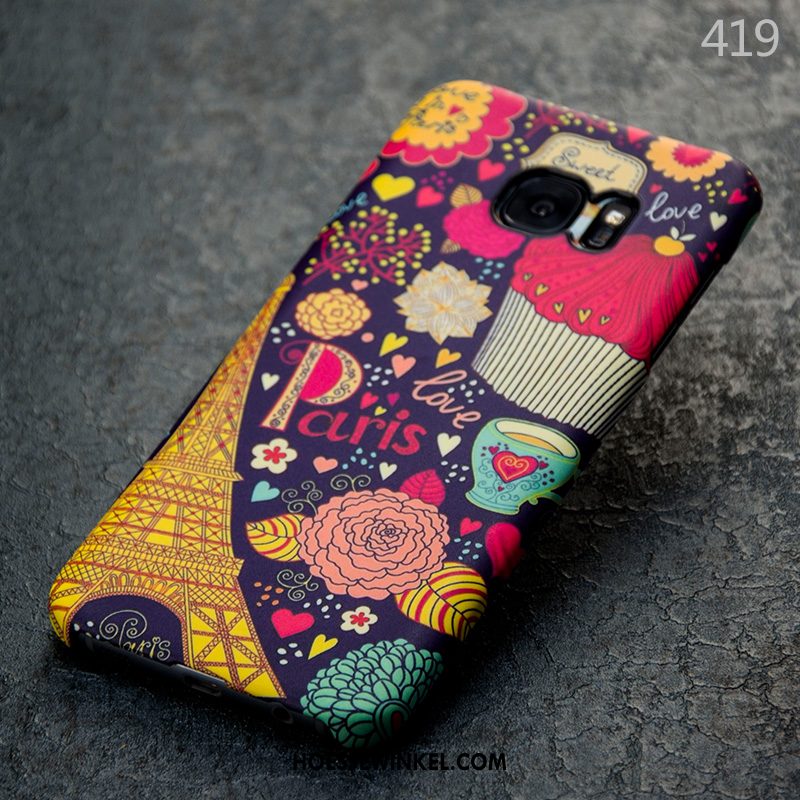 Samsung Galaxy S7 Edge Hoesje Bescherming Ster Blauw, Samsung Galaxy S7 Edge Hoesje Hoes Trend