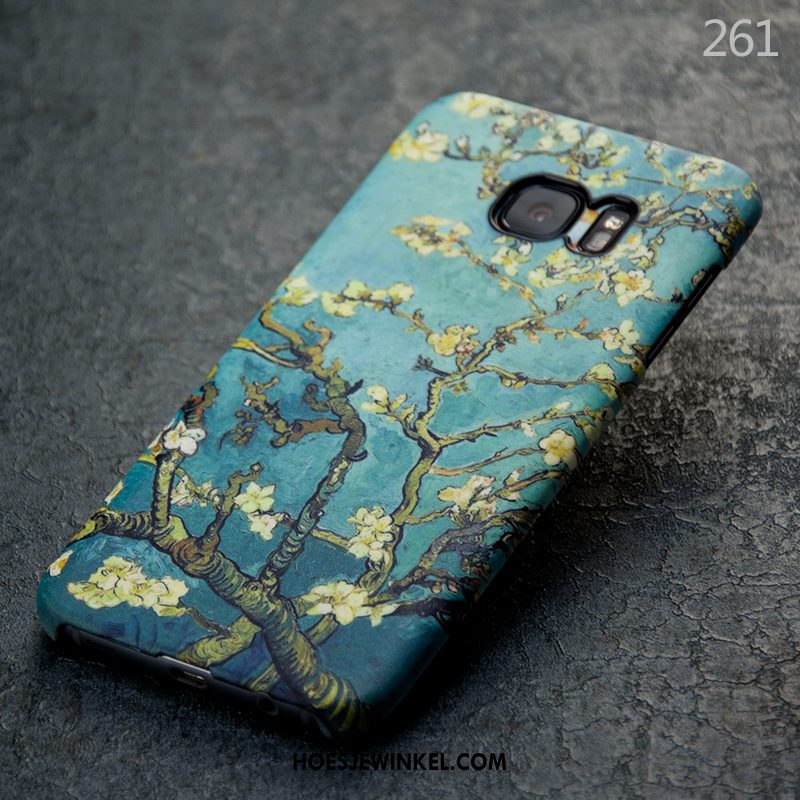 Samsung Galaxy S7 Edge Hoesje Bescherming Ster Blauw, Samsung Galaxy S7 Edge Hoesje Hoes Trend