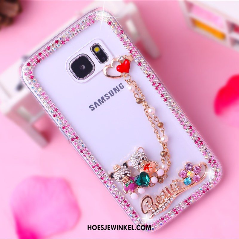 Samsung Galaxy S7 Edge Hoesje Met Strass Hanger Ster, Samsung Galaxy S7 Edge Hoesje Hoes Bescherming