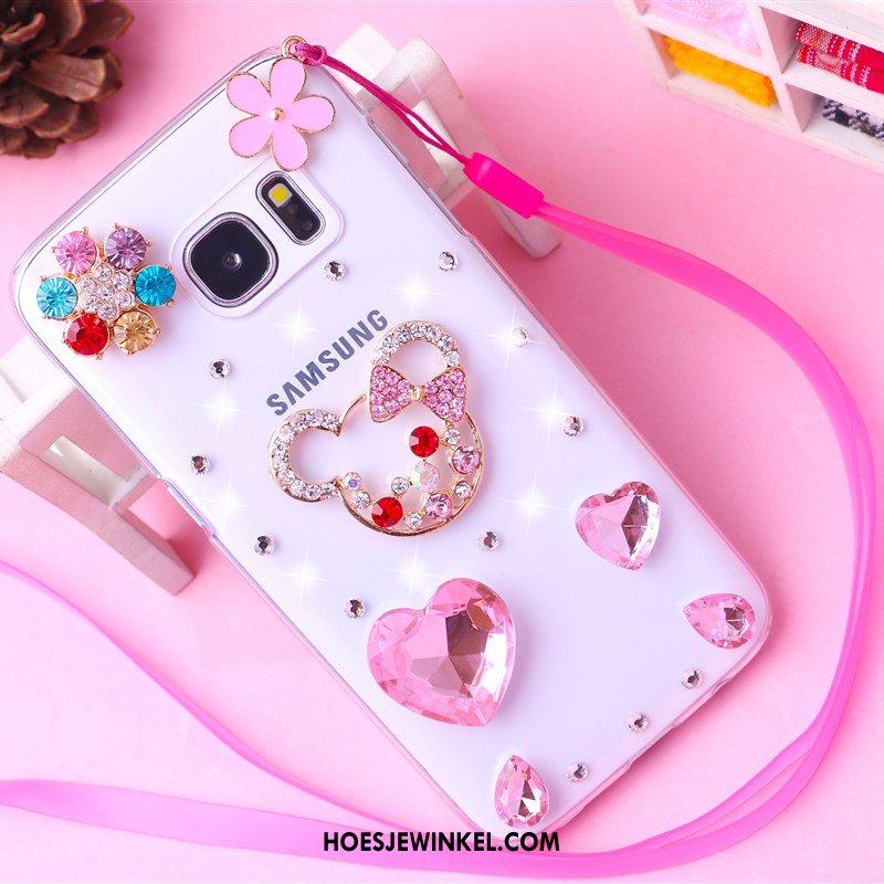 Samsung Galaxy S7 Edge Hoesje Met Strass Hanger Ster, Samsung Galaxy S7 Edge Hoesje Hoes Bescherming