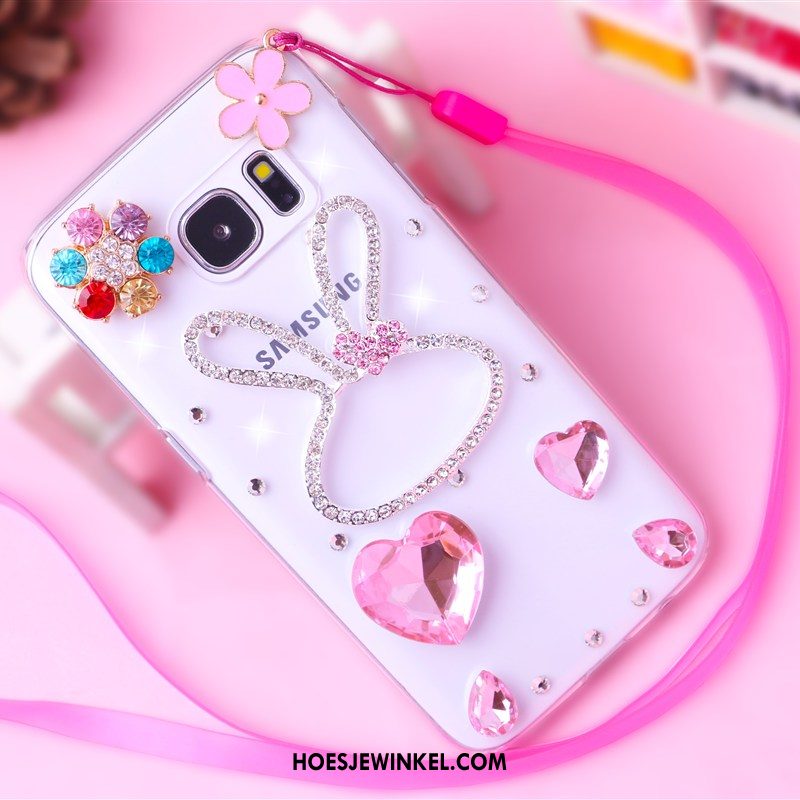 Samsung Galaxy S7 Edge Hoesje Met Strass Hanger Ster, Samsung Galaxy S7 Edge Hoesje Hoes Bescherming