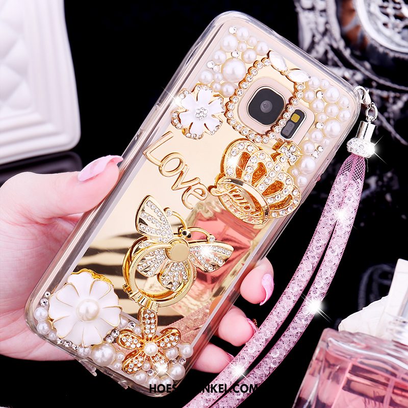 Samsung Galaxy S7 Edge Hoesje Vlinder Hoes Met Strass, Samsung Galaxy S7 Edge Hoesje Ster Siliconen