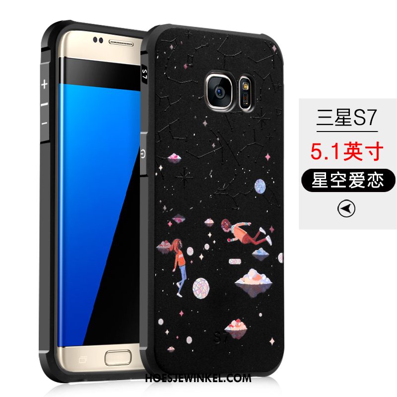 Samsung Galaxy S7 Hoesje Hoes Mobiele Telefoon Anti-fall, Samsung Galaxy S7 Hoesje Siliconen Zwart