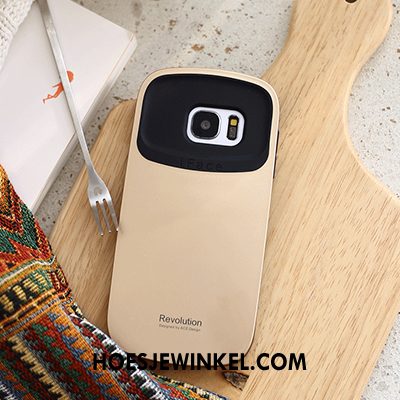 Samsung Galaxy S7 Hoesje Lovers Mobiele Telefoon Anti-fall, Samsung Galaxy S7 Hoesje Oranje Effen Kleur
