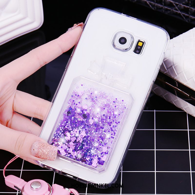 Samsung Galaxy S7 Hoesje Purper Hoes Met Strass, Samsung Galaxy S7 Hoesje Mobiele Telefoon Bescherming