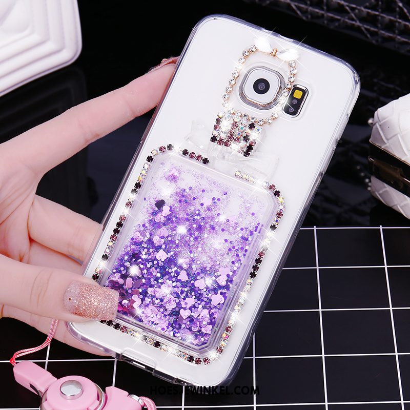 Samsung Galaxy S7 Hoesje Purper Hoes Met Strass, Samsung Galaxy S7 Hoesje Mobiele Telefoon Bescherming