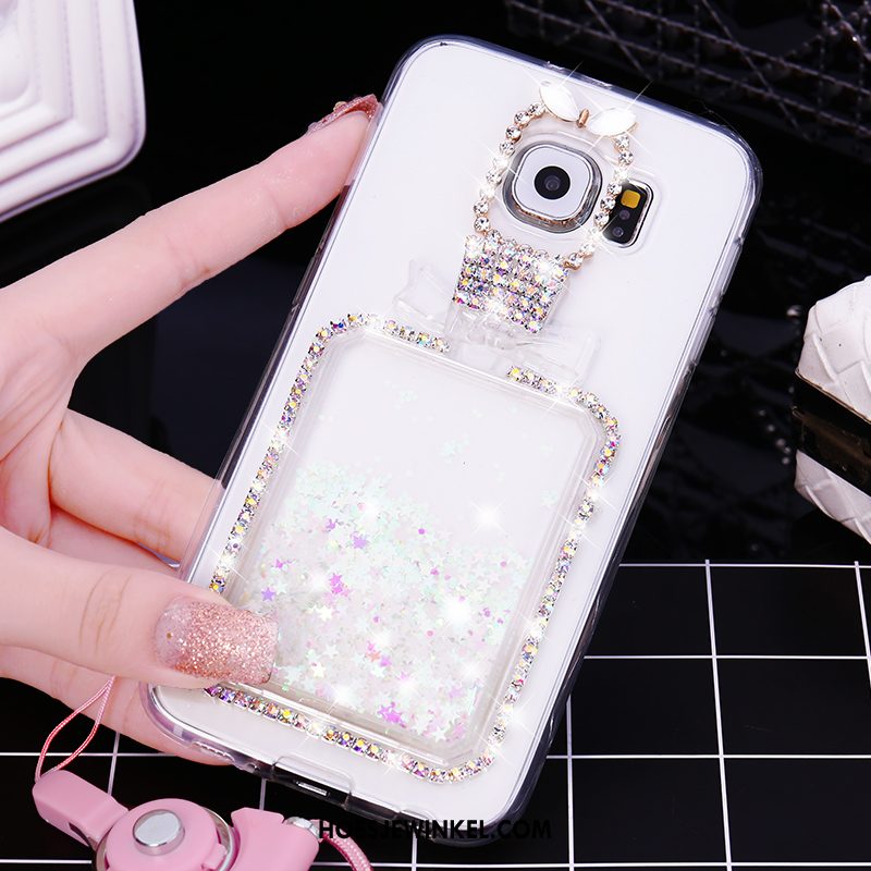 Samsung Galaxy S7 Hoesje Purper Hoes Met Strass, Samsung Galaxy S7 Hoesje Mobiele Telefoon Bescherming