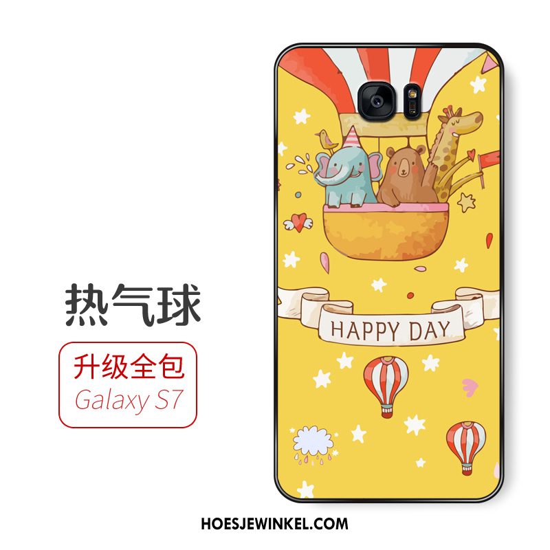 Samsung Galaxy S7 Hoesje Ster Mobiele Telefoon Blauw, Samsung Galaxy S7 Hoesje Siliconenhoesje All Inclusive