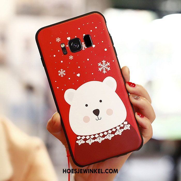 Samsung Galaxy S8 Hoesje Anti-fall Bescherming Mobiele Telefoon, Samsung Galaxy S8 Hoesje Rood Spotprent