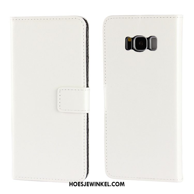 Samsung Galaxy S8+ Hoesje Bescherming Hard Folio, Samsung Galaxy S8+ Hoesje Leren Etui Hoes