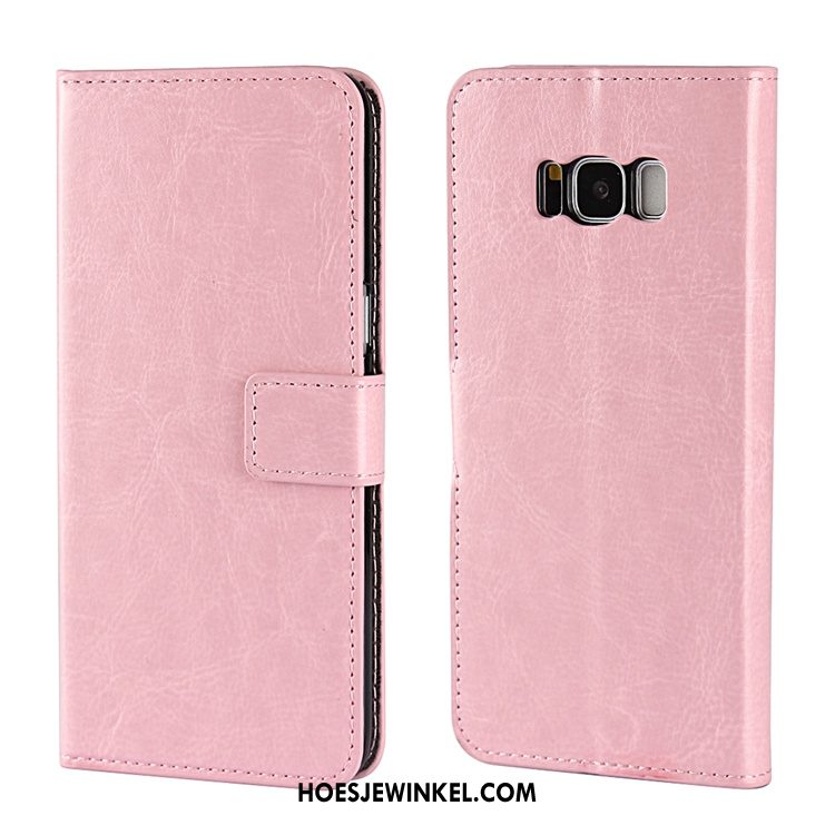 Samsung Galaxy S8+ Hoesje Bescherming Hard Folio, Samsung Galaxy S8+ Hoesje Leren Etui Hoes