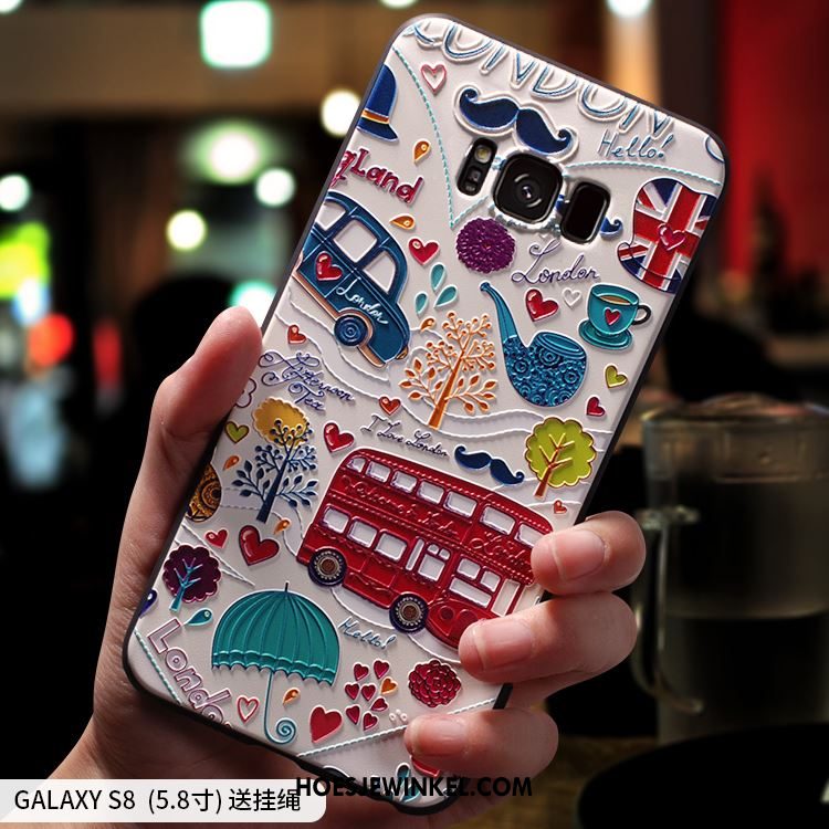 Samsung Galaxy S8 Hoesje Blauw Spotprent Hoes, Samsung Galaxy S8 Hoesje Siliconen Mobiele Telefoon
