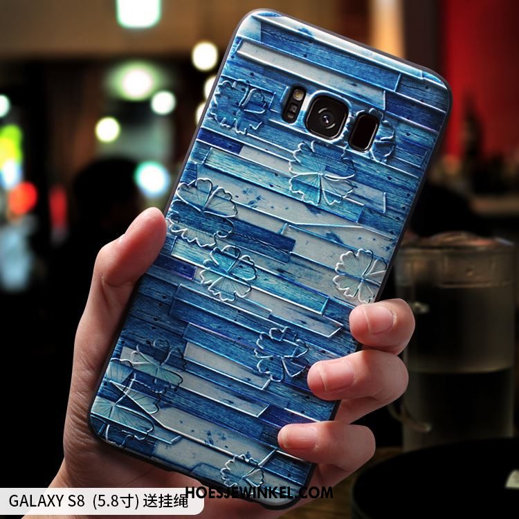 Samsung Galaxy S8 Hoesje Blauw Spotprent Hoes, Samsung Galaxy S8 Hoesje Siliconen Mobiele Telefoon