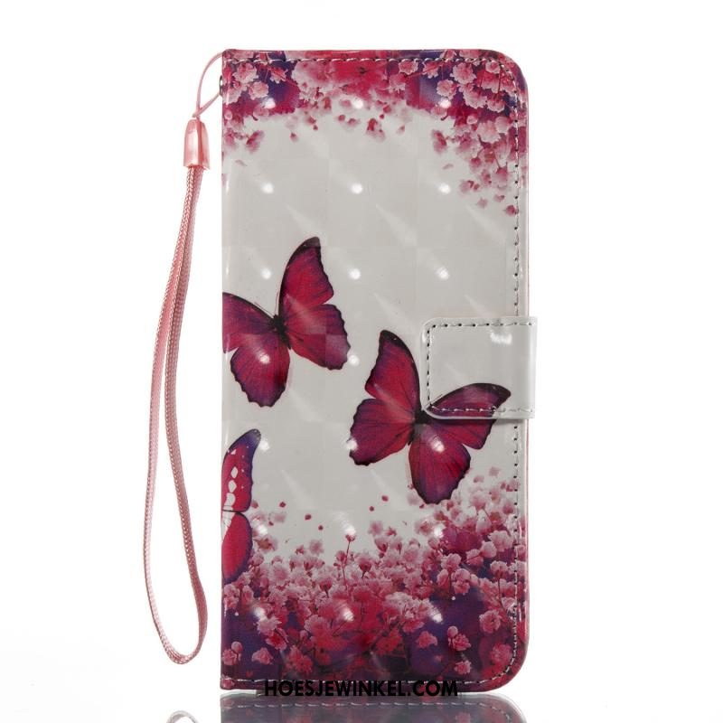 Samsung Galaxy S8 Hoesje Clamshell All Inclusive Mobiele Telefoon, Samsung Galaxy S8 Hoesje Rood Leren Etui