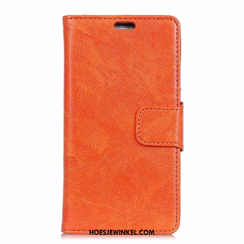 Samsung Galaxy S8+ Hoesje Folio Anti-fall Bescherming, Samsung Galaxy S8+ Hoesje Leren Etui Hoes Braun