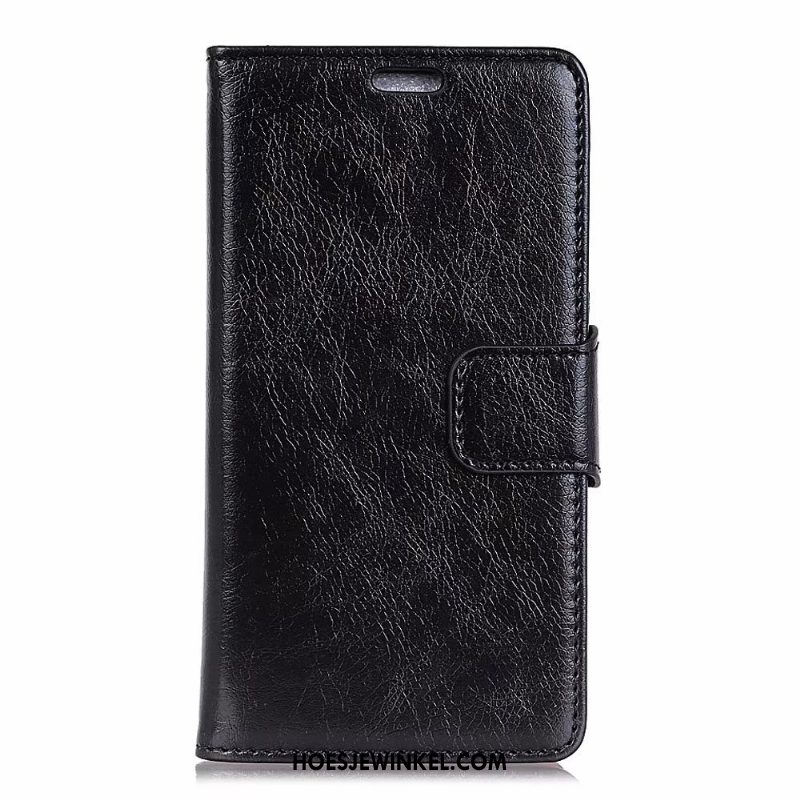 Samsung Galaxy S8+ Hoesje Folio Anti-fall Bescherming, Samsung Galaxy S8+ Hoesje Leren Etui Hoes Braun